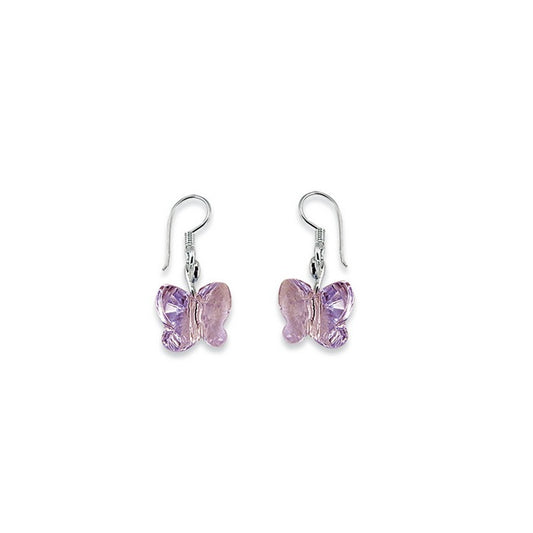 ARETES MARIPOSA ROSADO - PLATA925