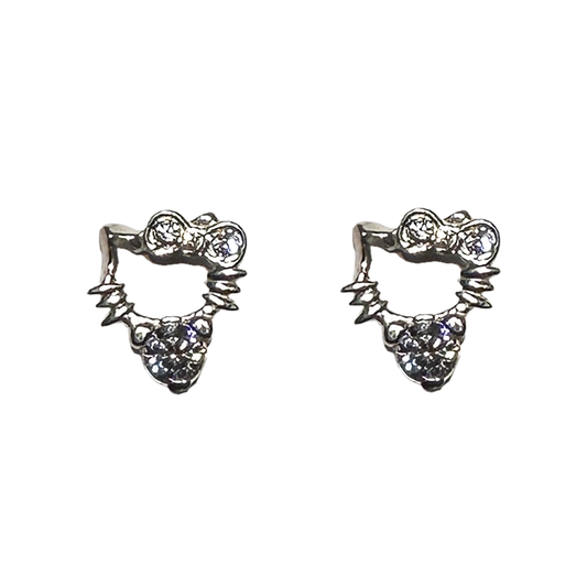 SANRIO ARETES HELLO KITTY - PLATA